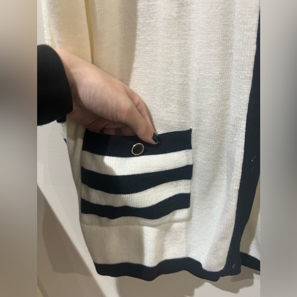 Vintage cream and black preppy cardigan - Picture 6 of 6